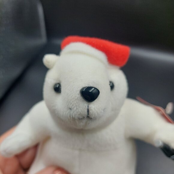 Vintage Collectible Coca-Cola Polar Bear Santa Bean Bag Plush by Beverly Hills - Picture 2 of 8